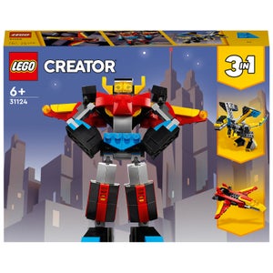 LEGO Creator: 3 in 1 Super Robot, Dragon, Jet Plane Toy (31124)