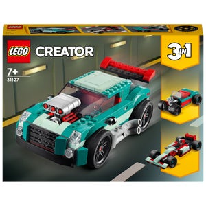 LEGO Creator 31127 Deportivo Callejero, Coche de Carreras de Juguete 3 en 1
