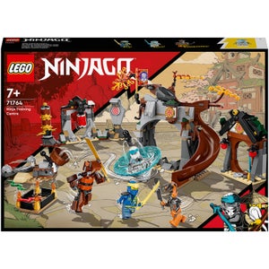LEGO 71764 NINJAGO Centro de Entrenamiento Ninja, Peonzas de Juguete para Niños, Mini figuras Jay, Zane y Serpiente