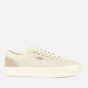 Stepney Workers Club Men's Dellow Track Perforated Suede Low Top Trainers - Ecru