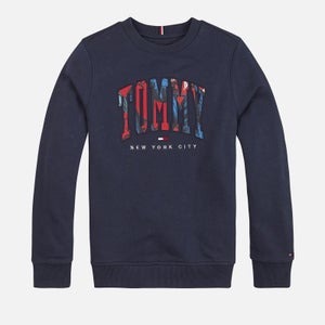 Tommy Hilfiger Boys Tropical Varsity Organic Cotton-Blend Sweatshirt