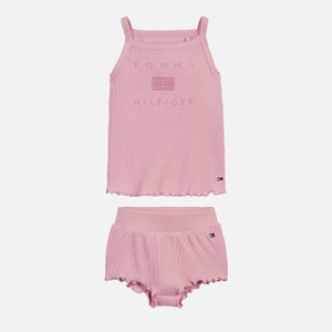 Tommy Hilfiger Baby's Stretch Organic Cotton Ribbed-Knit Shorts Set