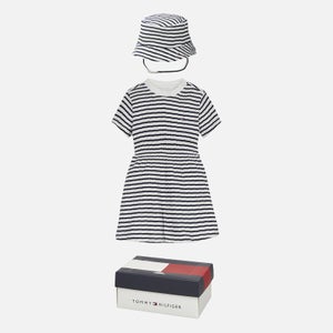 Tommy Hilfiger Baby Stretch Organic Cotton Ribbed-Knit Dress and Hat Gift Set