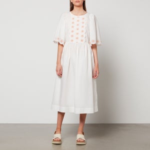See By Chloé Women's Broderie Anglaise Organic Cotton Dress - Multicolor White