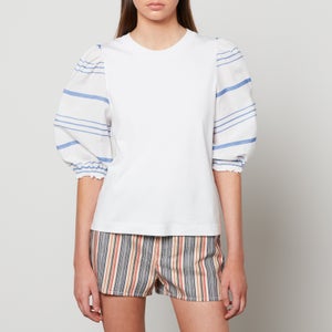 See By Chloé Women's Embellished Tees On Cotton Jersey Top - White