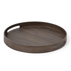 Wireworks Walnut Busboy 308 Round Serving Tray