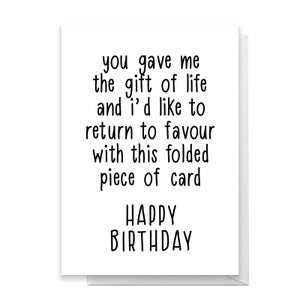 The Gift Of Life Happy Birthday Mum Greetings Card