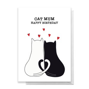 Cat Mum Happy Birthday Greetings Card