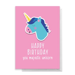 Happy Birthday You Majestic Unicorn Greetings Card