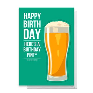 Cut Out Birthday Pint Greetings Card