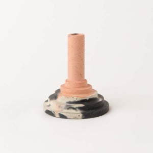 Smith & Goat Disco Stick Concrete Candle Holder - Blush, Charcoal & White