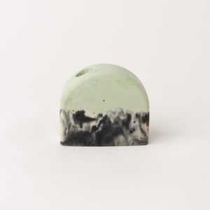 Smith & Goat Arch Concrete Candle Holder - Mint, Charcoal & White