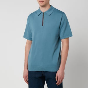 PS Paul Smith Men's Zip Polo Shirt - Pale Blue