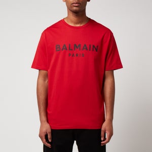 Balmain Men's Printed T-Shirt - Red/Black
