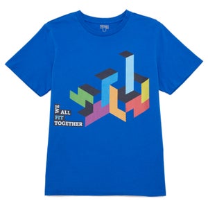Camiseta unisex We All Fit Together de Tetris - Azul