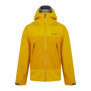 Men's Paclite Dynak Waterproof Jacket - Yellow / Brown