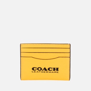 Coach Men's Flat Card Case - Canary/Black