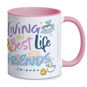 Friends Living My Best Life With Friends Mug - Pink