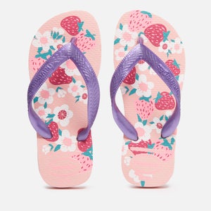 Havaianas Girls Flores Flip Flops - Macaron Pink
