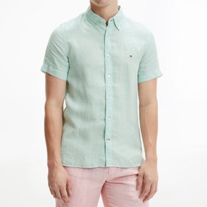 Tommy Hilfiger Men's Pigment Dyed Li Sf Shirt S/S - Ligh Green