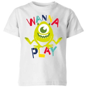 Disney Monsters Inc Wanna Play Kids' T-Shirt - White