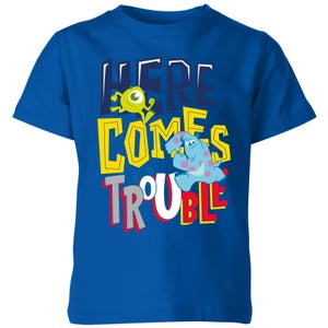 Disney Monsters Inc Here Comes Trouble Kids' T-Shirt - Blue