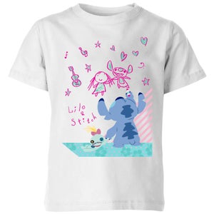 Disney Stitch Doodles Kids' T-Shirt - White