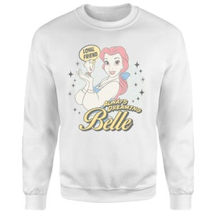 Disney Beauty And The Beast Princesses Belle Always Dreaming Sweatshirt - White