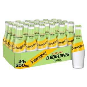 Schweppes Slimline Elderflower Tonic Water 24 x 200ml
