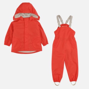 Konges Sløjd Girls' Rainy Palme Rainwear Set - Fiery Red