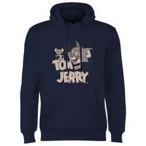 Sudadera con capucha Circle de Tom Jerry - Azul marino