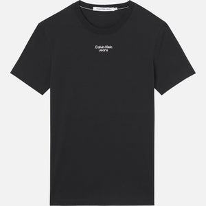 Calvin Klein Jeans Men's Stacked Logo T-Shirt - Black