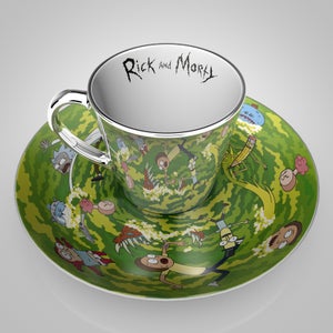 Rick and Morty Portal Mirror Mug and Plate Set