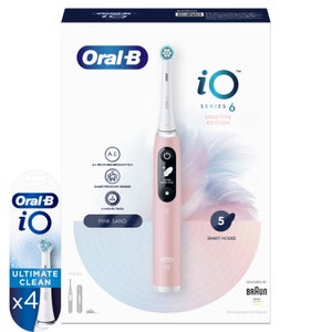 Oral-B iO 6 Sensitive Edition Elektrische Tandenborstel Roze + 4 Opezetborstels