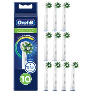 Oral-B CrossAction Brush Heads - White, 10-Pack