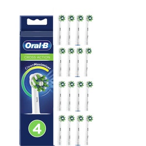 Oral-B Cross Action Opzetborstels Wit, 16 Stucks