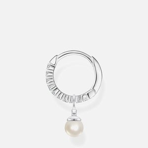 THOMAS SABO Women's Single Pearl Hoop Earring - Silver