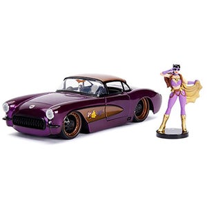 Jada Toys DC Comics Bombshells 1:24 Scale Die Cast Vehicle - Batgirl & 1957 Chevy Corvette