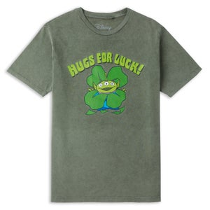 Disney Hugs For Luck Men's T-Shirt - Khaki Acid Wash