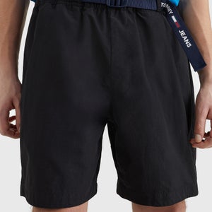 Tommy Jeans Men's Belted Beach Shorts - Black