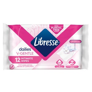 Libresse Intimate Wipes Waterlily & Cotton Flower 12 Pieces