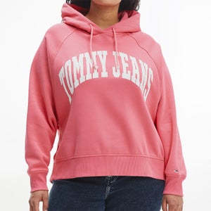 Tommy Jeans Women's Tjw Curve Relaxed College 1 Hoodie - Garden Rose