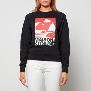 Maison Kitsuné Women's Red Anthony Burrill Adjusted Sweatshirt - Black