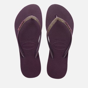 Havaianas Women's Slim Sparkle Ii Flip Flops - Aubergine