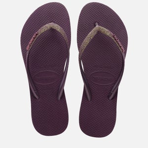 Havaianas Women's Slim Sparkle Ii Flip Flops - Aubergine