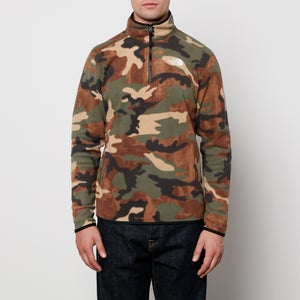 The North Face Men's 100 Glacier 1/4 Zip Fleece - Kelp Tan/TNF Camo