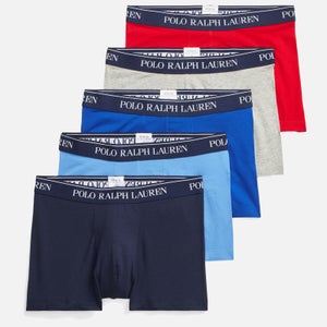 Polo Ralph Lauren Men's 5-Pack Classic Trunks - Red/Grey/Navy/Royal Blue/Blue