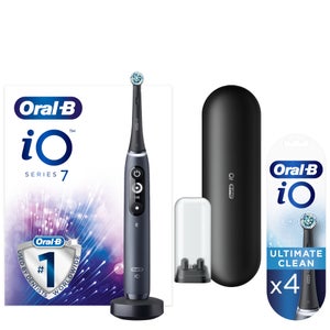 iO7 Black Electric Toothbrush with Travel Case + 4 Refills
