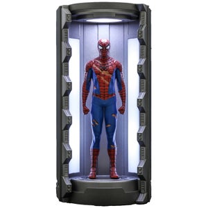 Hot Toys Marvel's Spider-Man Damaged Classic Suit with Spider-Man Armory Video Game Masterpiece Compact Miniature Figure