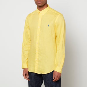Polo Ralph Lauren Men's Dye Linen Button Down Shirt - Signal Yellow